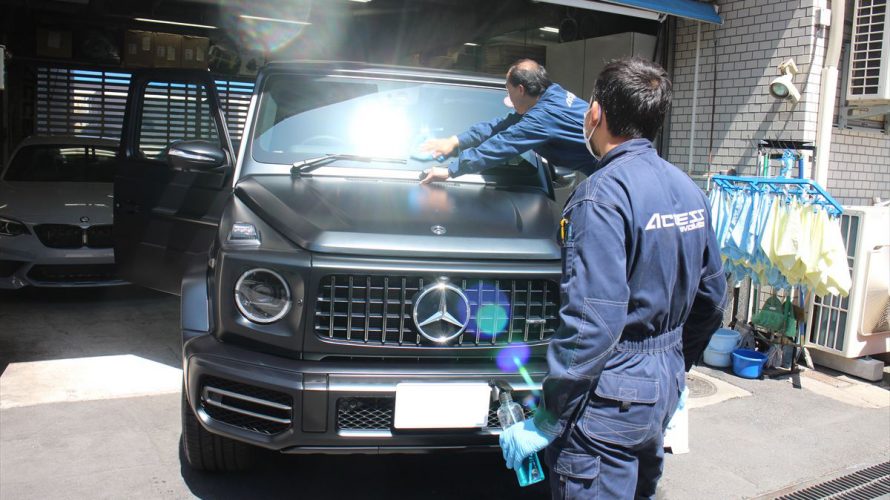 純正マットブラックなAMG G63も間違いなくコーティング案件でございます!